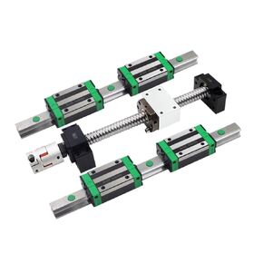Double nut Ball Screw Control Machine 4pcs HGH20CA Carriages Blocks +Linear Rails 2pcs HGR20 Square Guide+SFU1610 Ball Screw Set L300-1000mm for Machine(400mm) in Kuwait