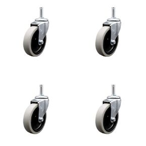 Choice Bussing Utility Cart Caster Set - Replacement Caster Set - Includes 4 Swivel Casters - Set of 4 - Service Caster Brand in Saudi Arabia