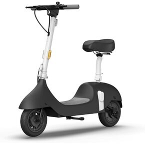 Scooter Okai Electric مع مقعد ، نطاق 25 ميل ، محرك 750W ، 15.5 ميل في الساعة ، سكوتر كهربائي ريترو للبالغين ، إطارات فراغ 10 بوصة ، بطارية قابلة للفصل ، فرامل مزدوجة ، شاشة LED EA10A in Kuwait
