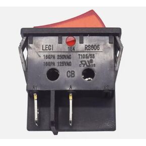 1PC LECI RS606 Rocker Switch 16A250V T105/55 2position 4pin Red with Lamp in Saudi Arabia