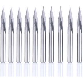 10pcs 3.175mm شانك 20 درجة كربيد الصلب CNC أداة أداة التوجيه هرم البتات اليشم النحاس in Saudi Arabia