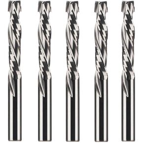 5pcs 3.175mm 4mm 6mm 6mm انضغاط قطع طحن القاطع الخشبية أسفل قطع اثنين من الأدوات الطحن كربيد الفلوت cnc bits قطع طاحونة نهاية الخشب (5pc-sp2fc-d8.0-l32) in Saudi Arabia