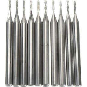 10pcs 1/8 "3.175mm شانك مزدوج 2 فتحة CNC بتات الفلوت كربيد مسطحة الأنف مطحنة CNC بت بتات النحت in Saudi Arabia