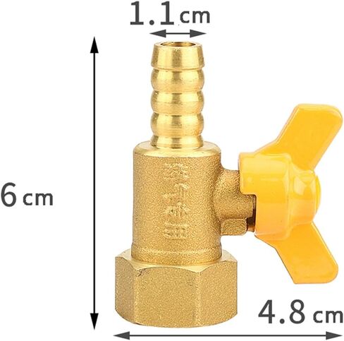 1PCS النحاس 1/2 الخيط الداخلي صمام الغاز ثلاثي الاتجاهات DN15 أنابيب أنابيب أنابيب الزاوية محول التوصيل مناسب للغاز والماء والزيت (KL4-12B) in Saudi Arabia