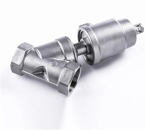 1PCS 1/2" 3/4" 1" Internal thread Y-type pneumatic angle seat valve DN15 DN20 stainless steel 304 welding/clamp high temperature steam(1",CLAMP_PLASTIC HEAD) in Saudi Arabia