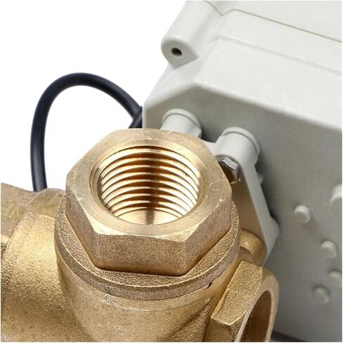 1PCS Ball Valve-1/2 "Brass Ball Valve 9-24V DC/AC 3-Way-Way Type (NPT_OTHER_THER02) in Saudi Arabia