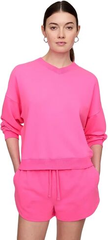 الفجوة النسائية الفرنسية Terry V-Neck Sweatshirt in Saudi Arabia