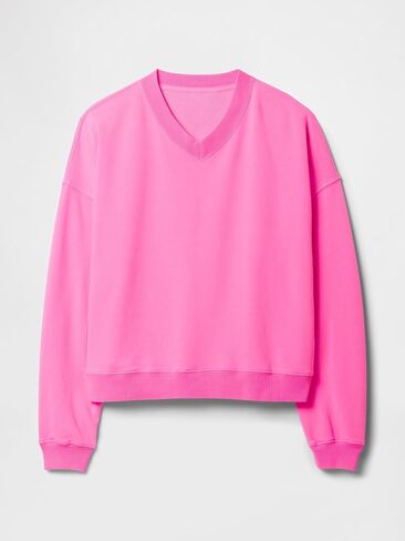 الفجوة النسائية الفرنسية Terry V-Neck Sweatshirt in Saudi Arabia