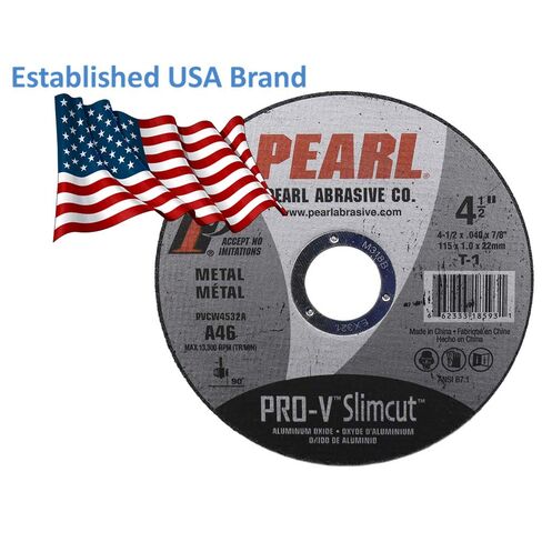 5-PK Pearl Abrasive PVDCW06A Pro-V Slimcut-40 Cut-Off Wheel 6 x .045 x 7/8 Aluminum Oxide Type 27 in Saudi Arabia