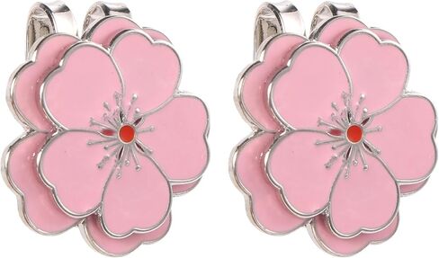 2pcs مقاطع قبعة الجولف المغناطيسية ، شكل زهرة وردية شكل الكرة الجولف علامة الكرة المغناطيسية علامة القبعة مغناط in Kuwait