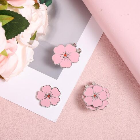 2pcs مقاطع قبعة الجولف المغناطيسية ، شكل زهرة وردية شكل الكرة الجولف علامة الكرة المغناطيسية علامة القبعة مغناط in Kuwait