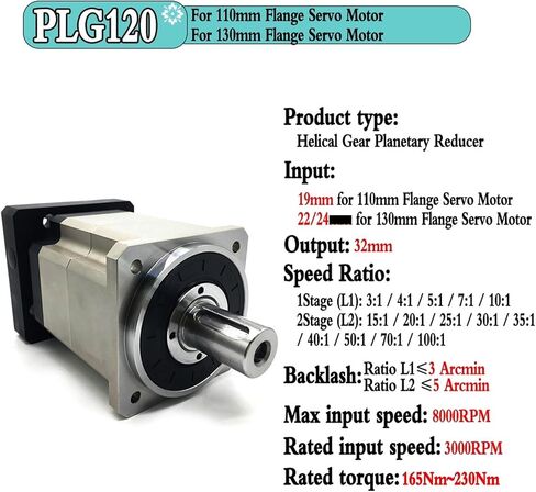 مخفض السرعة PLG060 علبة تروس مخفض التروس الحلزونية لـ NEMA 17 23 34 مخفضًا لسرعة محرك السهول (PLG060 1.4 سم ، نسبة 3 إلى 1) in Saudi Arabia