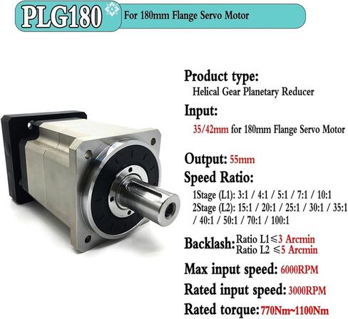 مخفض السرعة PLG060 علبة تروس مخفض التروس الحلزونية لـ NEMA 17 23 34 مخفضًا لسرعة محرك السهول (PLG060 1.4 سم ، نسبة 3 إلى 1) in Saudi Arabia