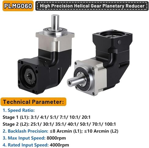 Speed Reducer Corner Reducer Planetary Gearbox Helical Gear Right Angled Step-Down Reducer for 200W,400W,600W 60 Servo Nema23 Stepper Motor(Ratio 5 to 1,11mm Input) in Saudi Arabia