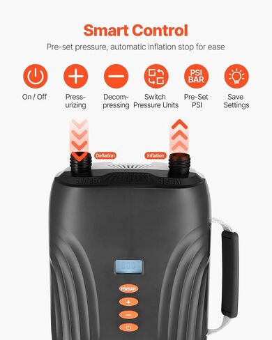 مضخة لوح مجداف 20psi ، ومضخة الهواء الكهربائية ذات البطارية القابلة لإعادة الشحن ، ومضخة الهواء الكهربائية المزدوجة مع وظيفة الانكماش التلقائي ، ومثالية للوحة مجداف قابلة للنفخ والخيمة والفراش in Kuwait
