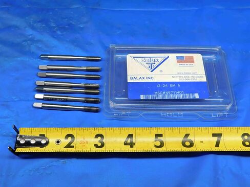 7 PCS New Balax Inc. #12 24 BH6 HSS Thread Forming Tap 1 Straight Flute 12 .216 - BR1570BC3 in Saudi Arabia