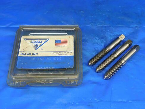 3 PCS New Balax Inc. M10 X 1.5 D6 HSS Conference TAP 1 مستقيم الناي الناي 10 - BR1568BC3 in Saudi Arabia