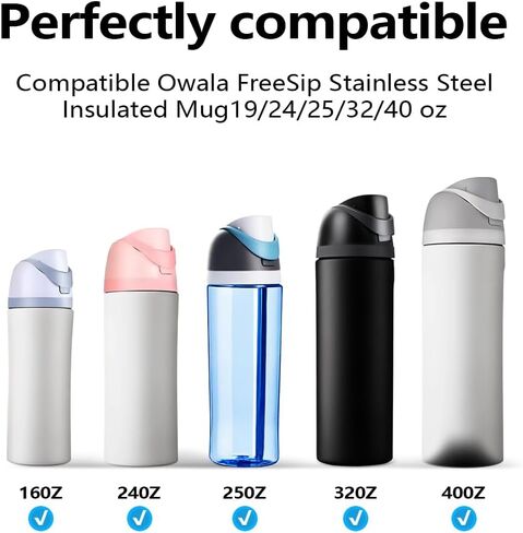 4pcs Replacement Stopper Compatible with Owala FreeSip 24oz 32oz 40oz, BPA-Free Silicone Water Bottle Lid Gaskets Replacement for 19/24/32/40oz Bottle Mouth Cap Stopper Seal Parts Accessories in Saudi Arabia