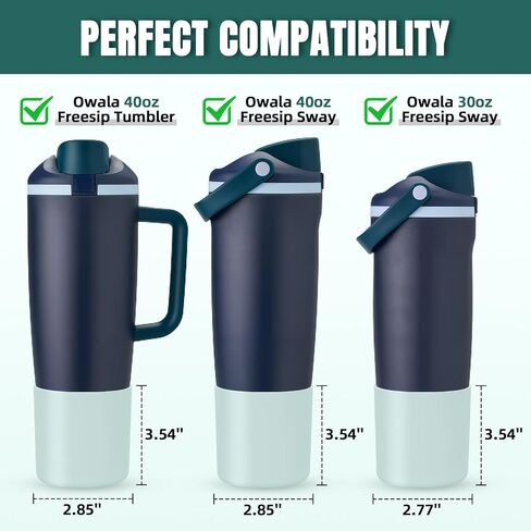 السيليكون أعلى الحذاء متوافق مع Owala 30oz و 40oz Freesip Stown Bottles و Tumplers ، حماية كبيرة من الغطاء السفلي لانزلاق لانقرا in Kuwait