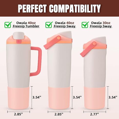 السيليكون أعلى الحذاء متوافق مع Owala 30oz و 40oz Freesip Stown Bottles و Tumplers ، حماية كبيرة من الغطاء السفلي لانزلاق لانقرا in Kuwait