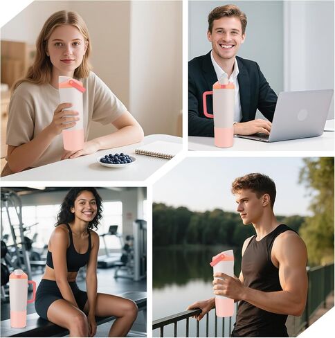 السيليكون أعلى الحذاء متوافق مع Owala 30oz و 40oz Freesip Stown Bottles و Tumplers ، حماية كبيرة من الغطاء السفلي لانزلاق لانقرا in Kuwait