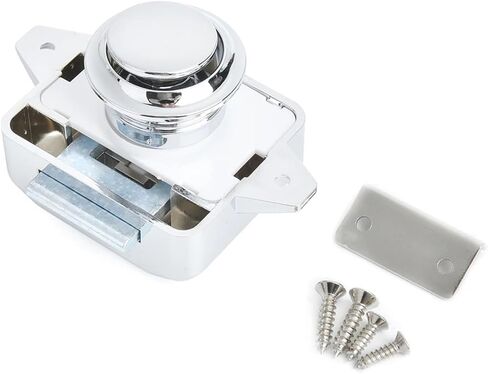 Camper Car Push Lock RV Caravan Boat Motor Home Cabinlet Draint Button Button Locks Furniture Door Lock Hardware 1PCS (Carlock002-PN) in Kuwait