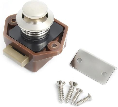Camper Car Push Lock RV Caravan Boat Motor Home Cabinlet Draint Button Button Locks Furniture Door Lock Hardware 1PCS (Carlock002-PN) in Kuwait