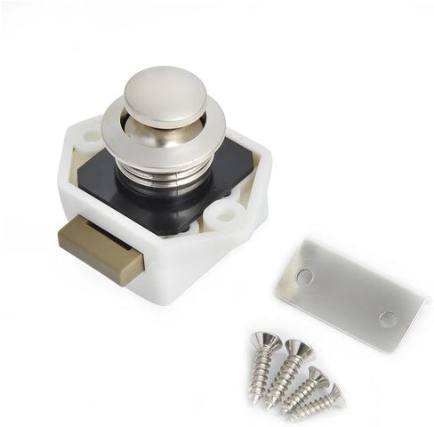 Camper Car Push Lock RV Caravan Boat Motor Home Cabinlet Draint Button Button Locks Furniture Door Lock Hardware 1PCS (Carlock002-PN) in Kuwait