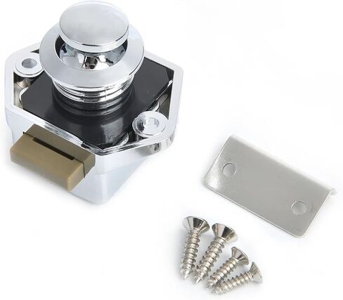 Camper Car Push Lock RV Caravan Boat Motor Home Cabinlet Draint Button Button Locks Furniture Door Lock Hardware 1PCS (Carlock002-PN) in Kuwait