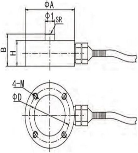 DYMH-101 Inline Load Cell Compression and Tension Bidirectional Test Weight Sensor 50 100 200 300 500kg 1 2 3 5 Ton(200kg) in Kuwait