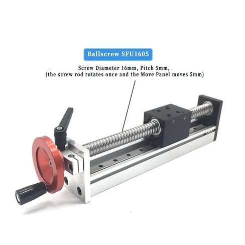 Double nut Ball Screw Control Machine C7 Ball Screw SFU1605 Manual Linear Rail Guide Effective Stroke 50~1000mm MGN12R Guide MGW12C Handwheel Sliding Table(900MM Stroke) in Kuwait