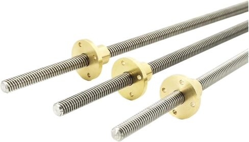 Linear Motion Ball Screw Precision Part T12 Screw Length 360mm Lead 2mm 3mm 4mm 8mm 10mm 12mm Trapezoidal Spindle Screw 1pcs with Copper Nut(Pitch 3mm Lead 3mm) in Saudi Arabia