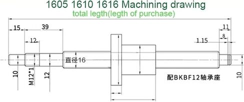 Double nut Ball Screw Control Machine Ball Screw SFU1610 300mm-1000mm with Single Ball Nut Lathe End Machined(700mm) in Saudi Arabia