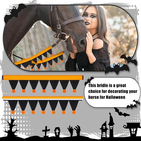 SATINIOR 2 Pcs Halloween Rein Covers for Halloween Holiday Horse Costume Accessories Festive Decor Equestrian Riding Gifts in Saudi Arabia