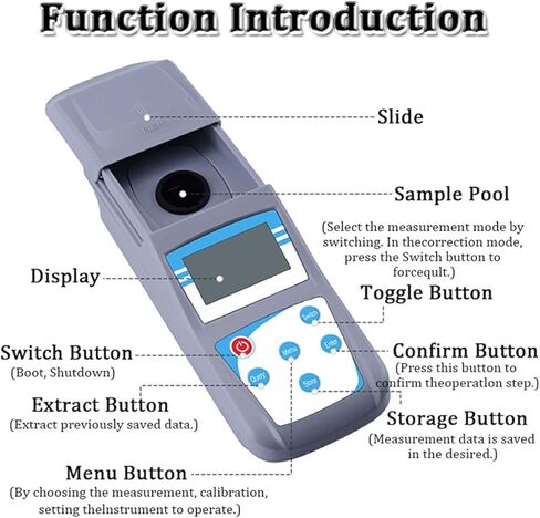 عداد التعكر المختبري ، مقياس التعكر المحمول مع حقيبة ، 3 زجاجات ، 90 درجة مئوية ، لمختبر حمام السباحة in Kuwait