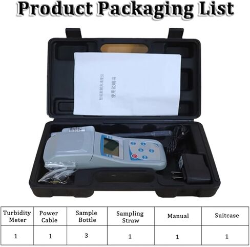 عداد التعكر المختبري ، مقياس التعكر المحمول مع حقيبة ، 3 زجاجات ، 90 درجة مئوية ، لمختبر حمام السباحة in Kuwait
