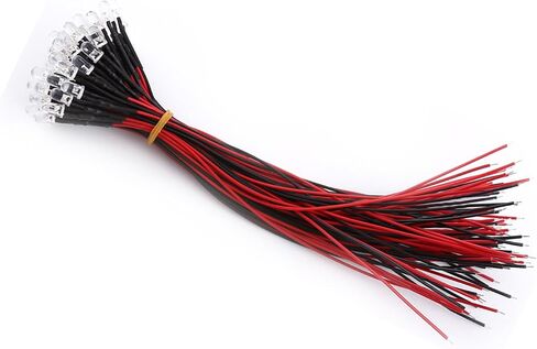 LED Prewired ، واضحة للمياه ، وتوفير الطاقة ، والكابل المرن مع الثنائيات LED المنتشرة ، و 50 قطعة ألعاب لإضاءة الهوايات في الصناعة (5 مم) in Saudi Arabia