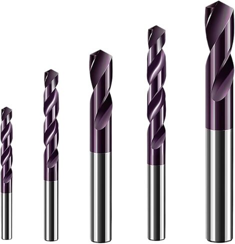 VSHARP HRC65 ° CARBIDE SOND TWIST DRILL BET TUNGSTEN TUNGSTEN STEEL SLELOY BIT مع طلاء نانو لسبائك الحديد الزهر المقاوم للصدأ (1.2 مم ، 5 مساءً) in Saudi Arabia