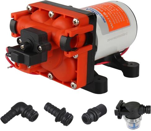 SEAFLO 43-Series Water Pressure Diaphragm Pump - 12V DC, 3.0 GPM, 55 PSI with Adjustable Pressure Switch, Self-Priming, UL & CSA Certified, Quick Attach - For RV, Boat, and Off-Grid Applications in Saudi Arabia