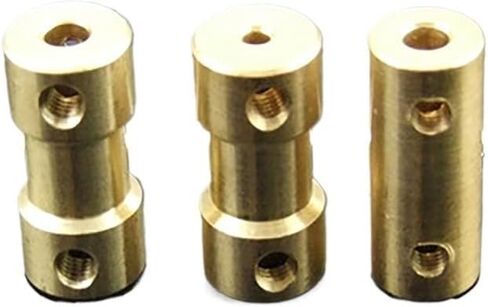 2pcs Copper Rigid Shaft Coupler Bore 2mm 2.3mm 3mm 3.17mm 4mm 5mm 6mm Motor Coupling Connector(2mm to 2mm) in Kuwait