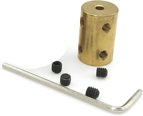 1pcs D14 L22 Brass Rigid Coupling Hole 3.17mm 12mm Motor Connector Model Ship Automobile Aircraft Accessories(4mm to 4mm) in Saudi Arabia