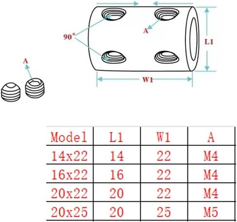1pcs D14 L22 Brass Rigid Coupling Hole 3.17mm 12mm Motor Connector Model Ship Automobile Aircraft Accessories(4mm to 4mm) in Saudi Arabia