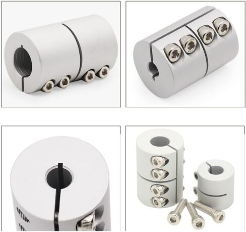 1pc اقتران جامد D20 L25 كروي المسمار ألومنيوم سبيكة مقرن لقطاع السهول Servo Motor 3D Printer (6 × 6 مم) in Saudi Arabia