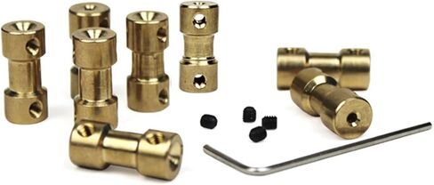 10pcs D9L20 Brass Rigid Motor Shaft Coupling Coupler Motor Transmission Joint Connector Sleeve Adapter(3.17mm to 3mm) in Saudi Arabia