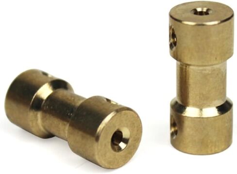 10pcs D9L20 Brass Rigid Motor Shaft Coupling Coupler Motor Transmission Joint Connector Sleeve Adapter(3.17mm to 3mm) in Saudi Arabia