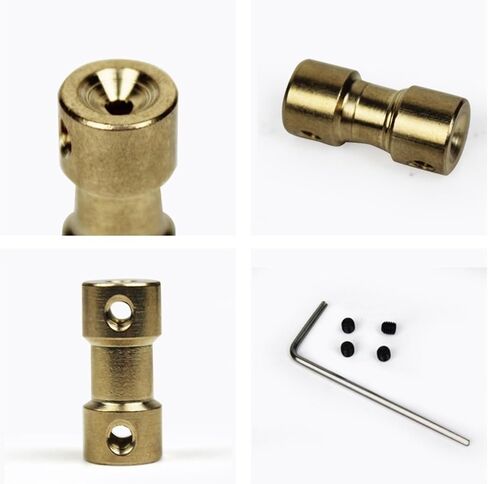 10pcs D9L20 Brass Rigid Motor Shaft Coupling Coupler Motor Transmission Joint Connector Sleeve Adapter(3.17mm to 3mm) in Saudi Arabia