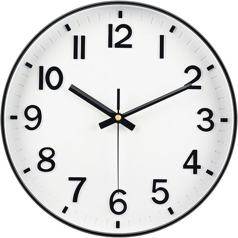 Wall Clock, 8 Inch Wall Clocks Battery Operated, Round Modern Non Ticking Silent Digital Analog Small Wall Clock for Bedroom Living Room Kitchen Office Gym Classroom Outdoor Clocks, Blue in Kuwait