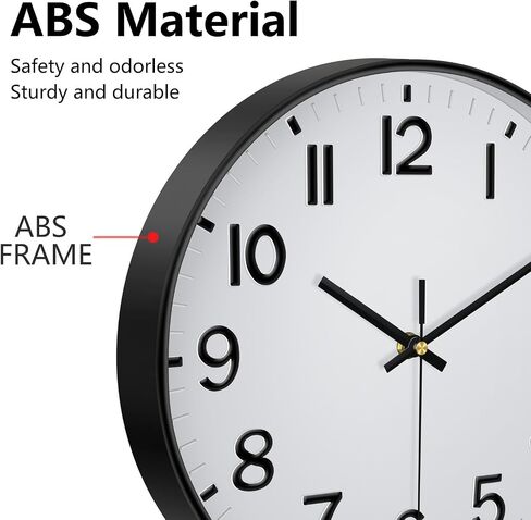 Wall Clock, 8 Inch Wall Clocks Battery Operated, Round Modern Non Ticking Silent Digital Analog Small Wall Clock for Bedroom Living Room Kitchen Office Gym Classroom Outdoor Clocks, Blue in Kuwait