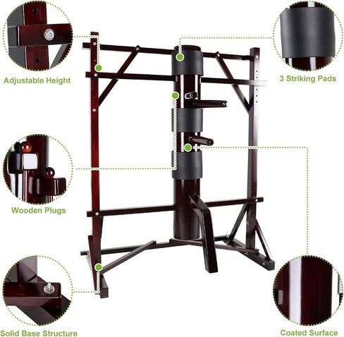 Wood Wing Chun Adjustable Frame Target Training Dummy IP Man Martial Art Kung Fu in Saudi Arabia
