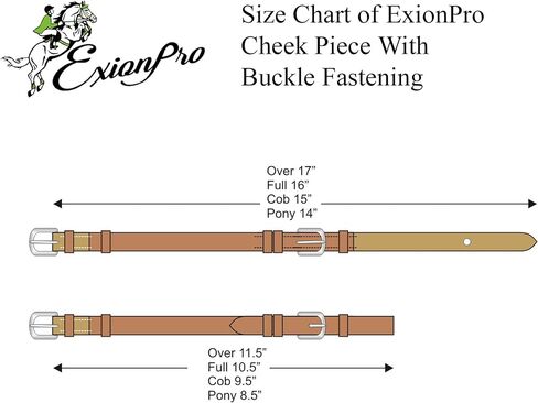 Exion Bridle Cheek Packs مع تثبيت مشبك (4/8 "، 13 مم) (غرز مطابق) ، قطعة خد بديلة in Saudi Arabia
